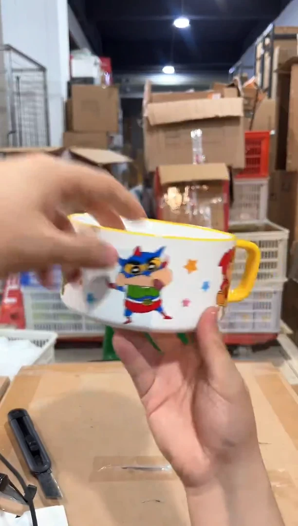 瓷片小新星星泡面碗 微瑕