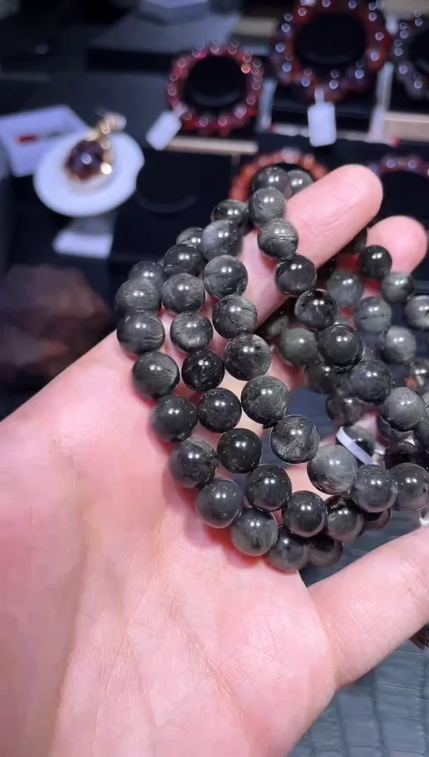 【闪购商品】水晶手链未镶嵌黑极光单圈A9（多样性发其一）