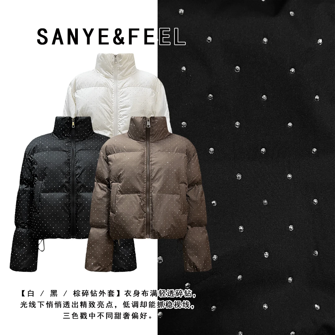 sanye&feel/妍三也【满天星晨】冬季新款韩版立领棉服外套542103YX