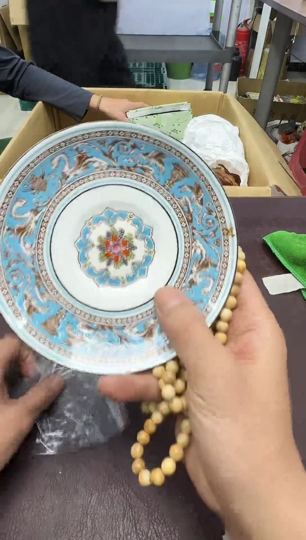 手工艺品钧瓷青**草265