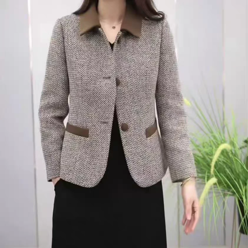 D335短款民族风女透气宽袖长袖短外套秋冬女士时尚洋气