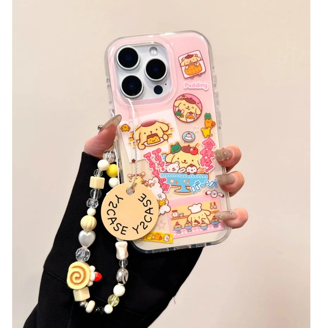 甜品布丁狗适用于苹果16promax女壳VIVO华为OPPO小米15一加女款壳
