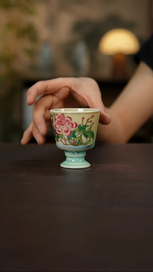 杯景德镇陶瓷杯碗柴烧多人