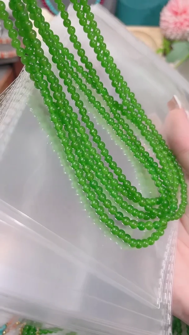 和田玉（碧玉）银S925镶嵌颈饰圆99