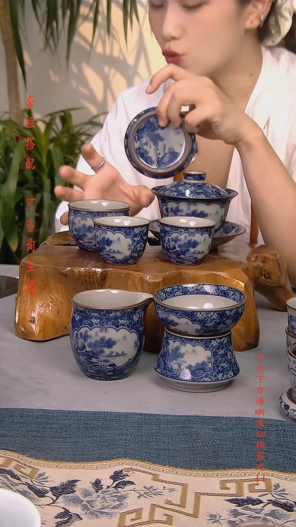 简装家用款7件套 老陶泥开片纹陶瓷茶具
