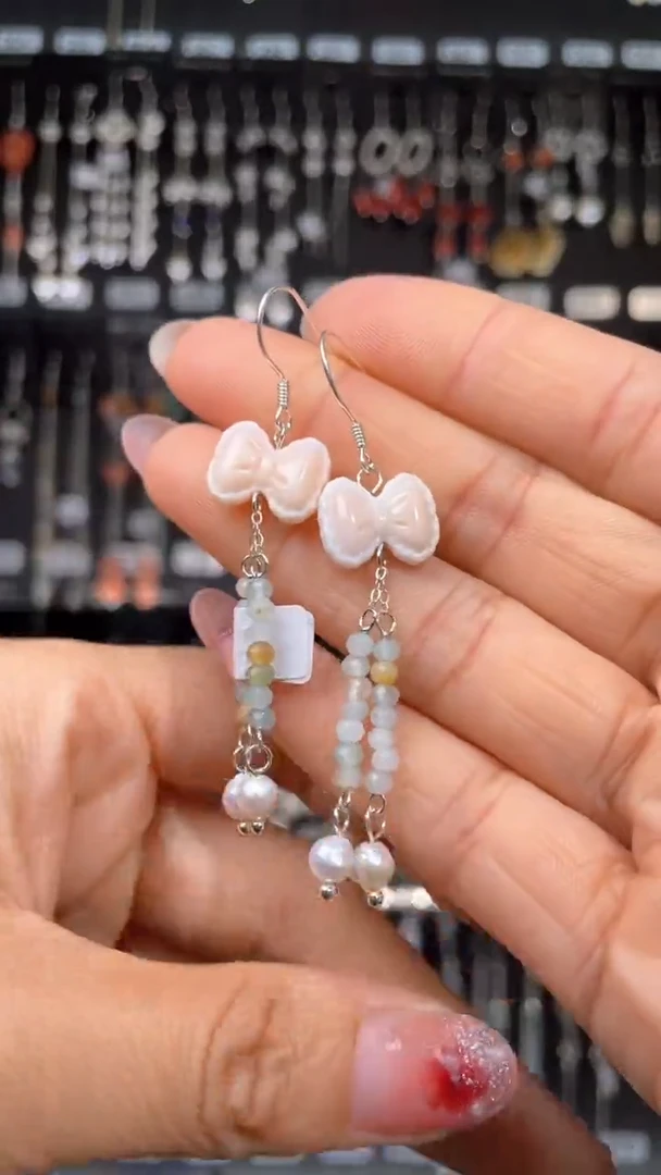 紫晶耳饰银S925镶嵌 棒棒糖