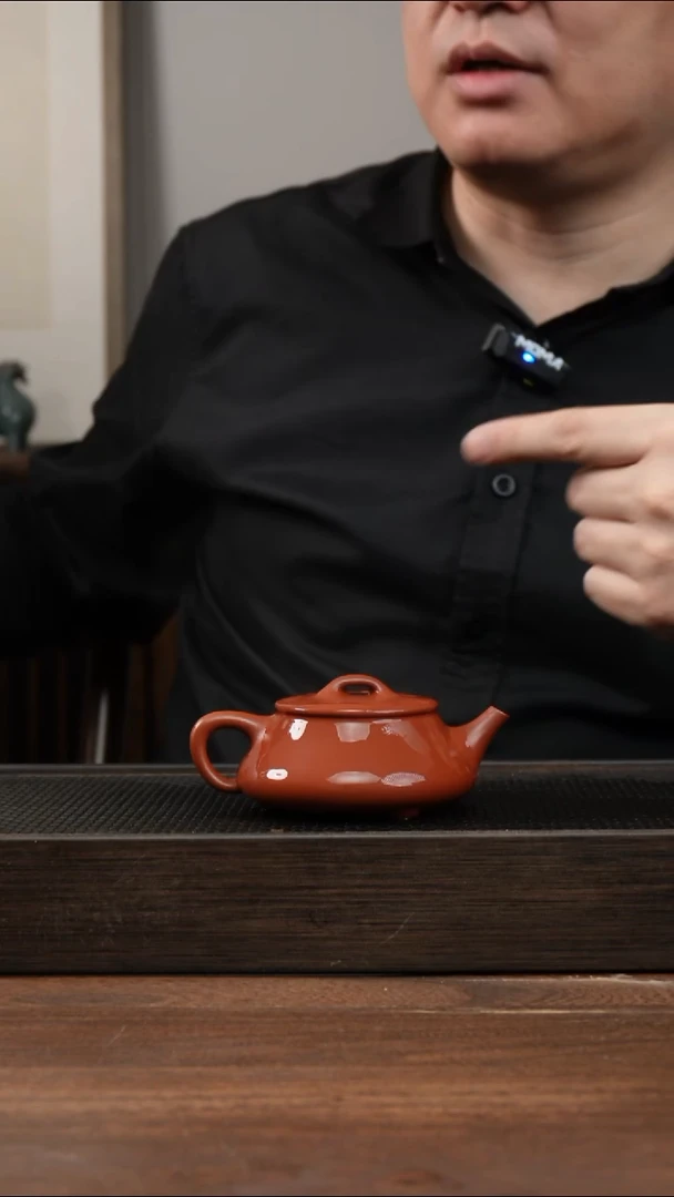 茶杯紫砂朱泥光明石瓢     130CC