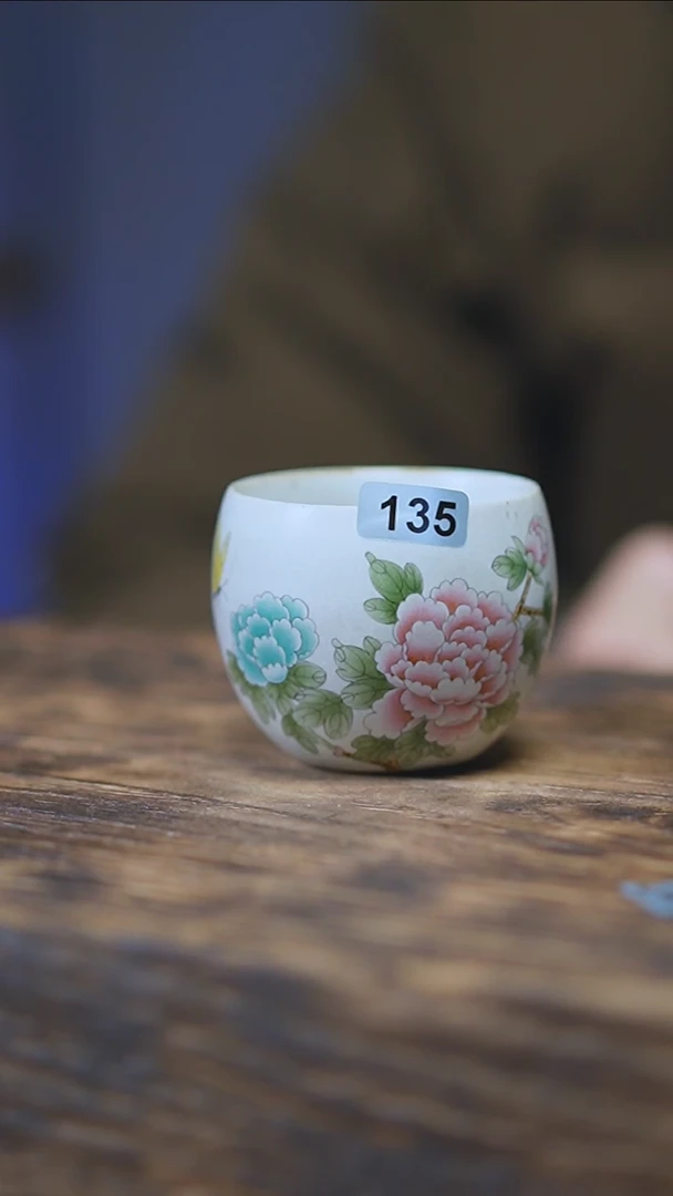 【闪购商品】135景德镇手绘牡丹单杯