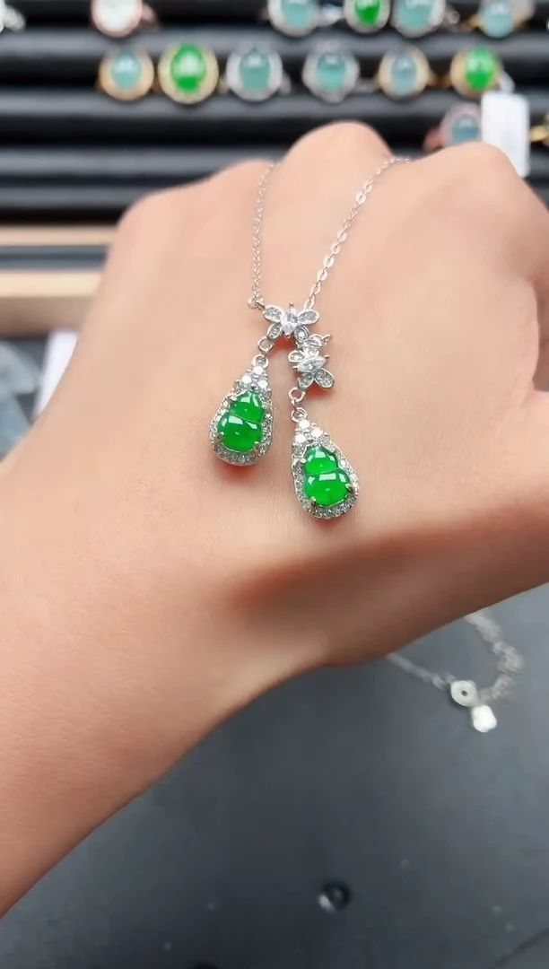 翡翠戒指银S925镶嵌111111