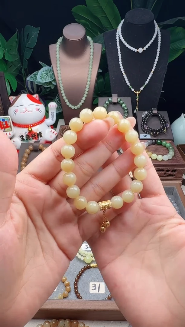 未镶嵌手串和田玉10m左右糖玉手串