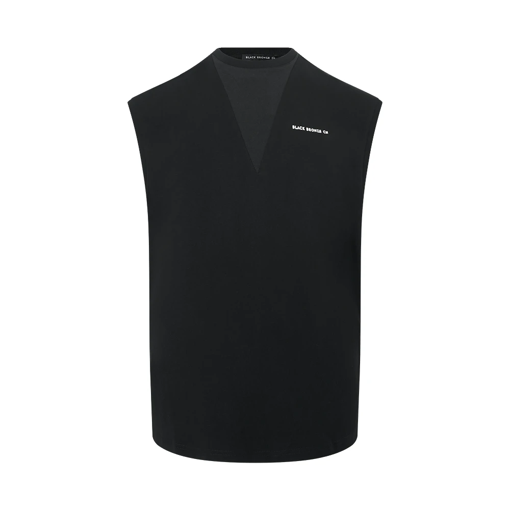 BLACKBRONZECN“E=mc²”宽松休闲男款圆领夏季男士坎肩背心无袖马甲