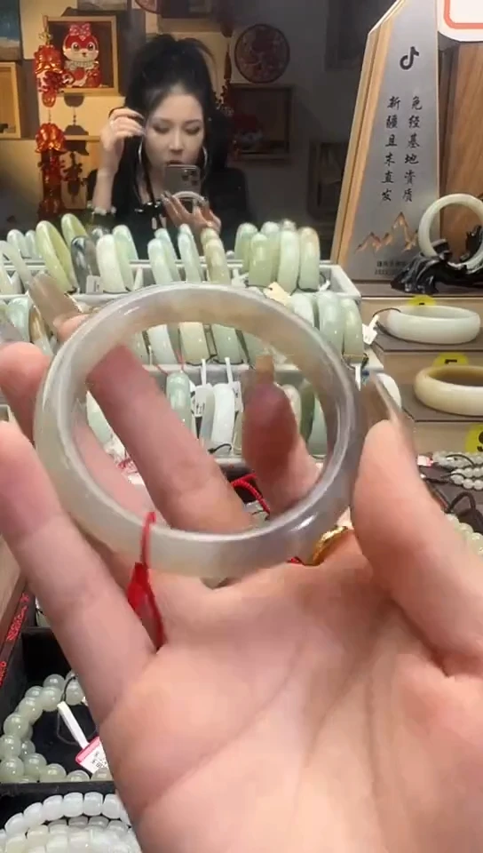 【闪购商品】和田玉手镯未镶嵌青海料冰葡萄紫手镯