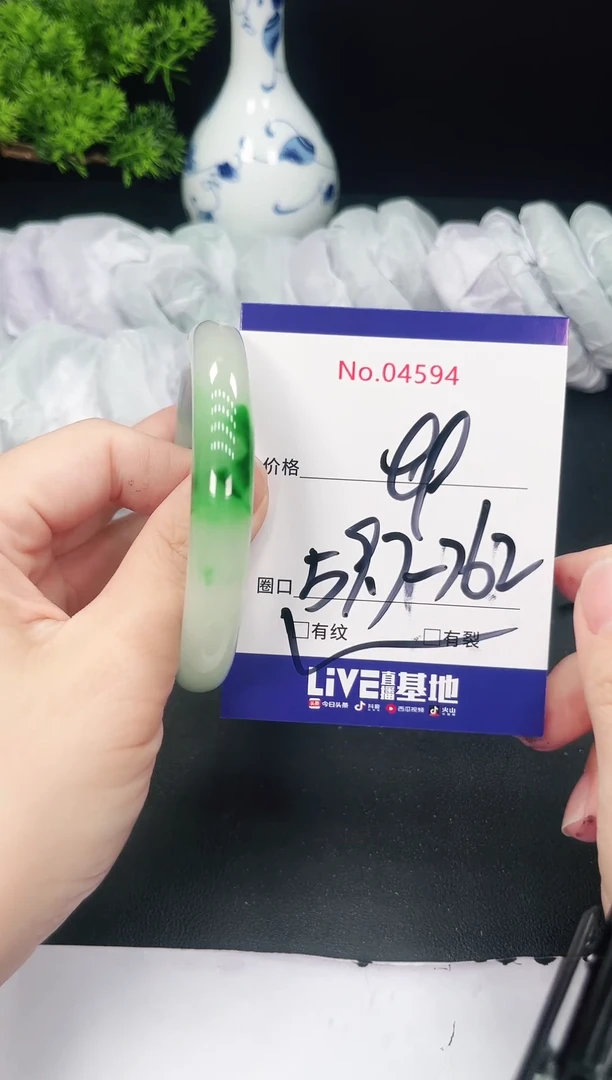 未镶嵌手镯翡翠4594