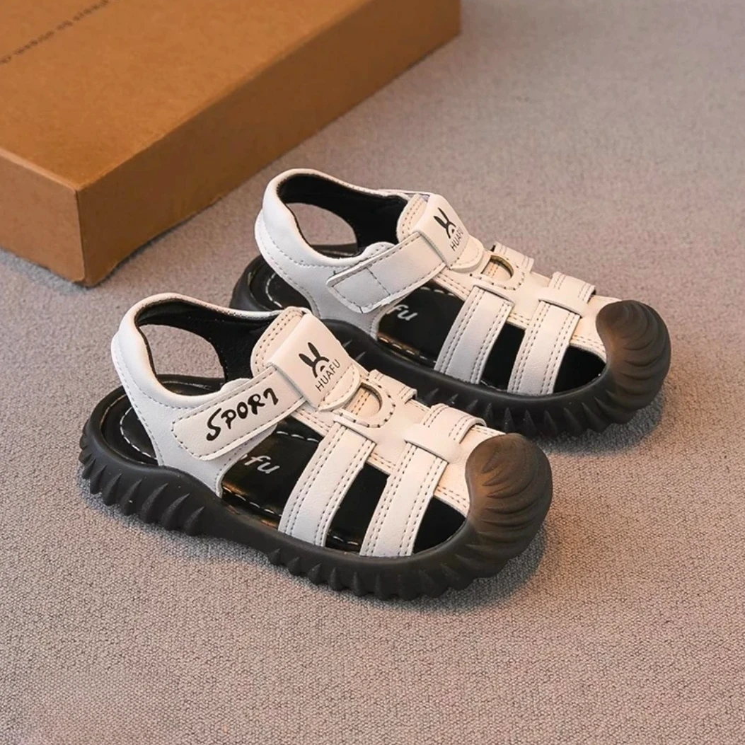 ABC男童包头凉鞋2025夏季新款儿童鞋子镂空沙滩鞋宝宝鞋软底防滑