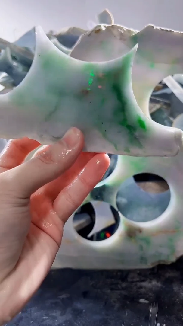 裸石翡翠缅甸翡翠A货文1063