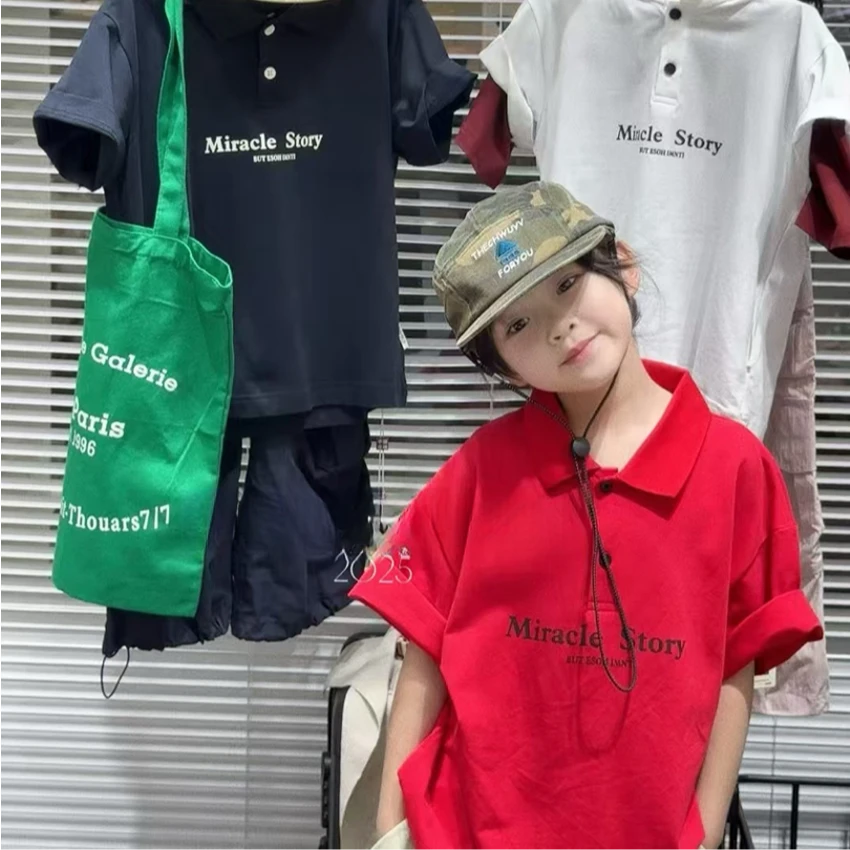 【杨少华服饰】男童夏季圆领T恤嘻哈字母印花休闲美式小众高街29155