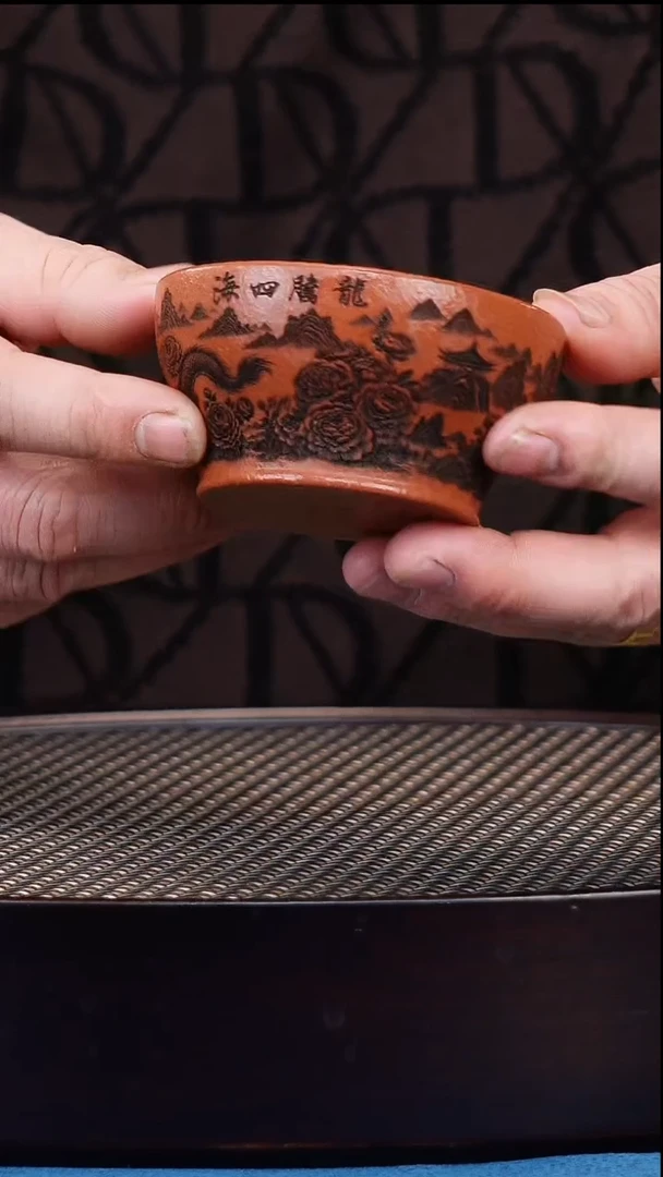 茶杯紫砂宜兴原矿紫砂 手工主人杯