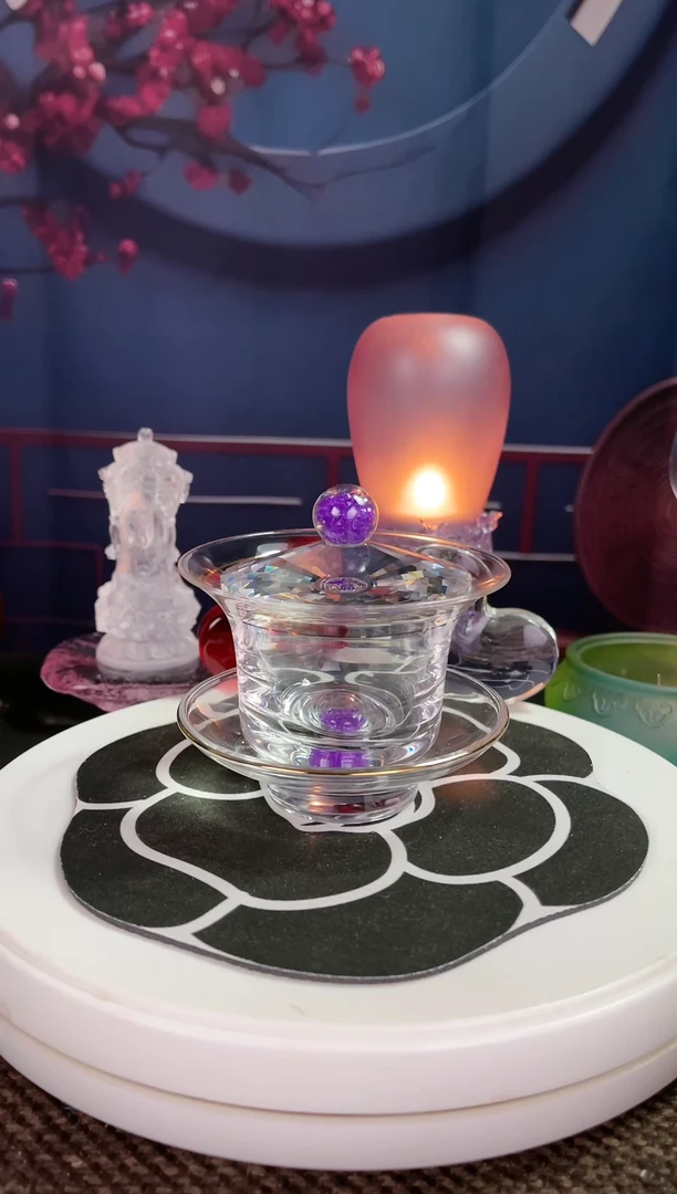 01水晶玻璃轻奢盖碗泡茶碗三才盖碗