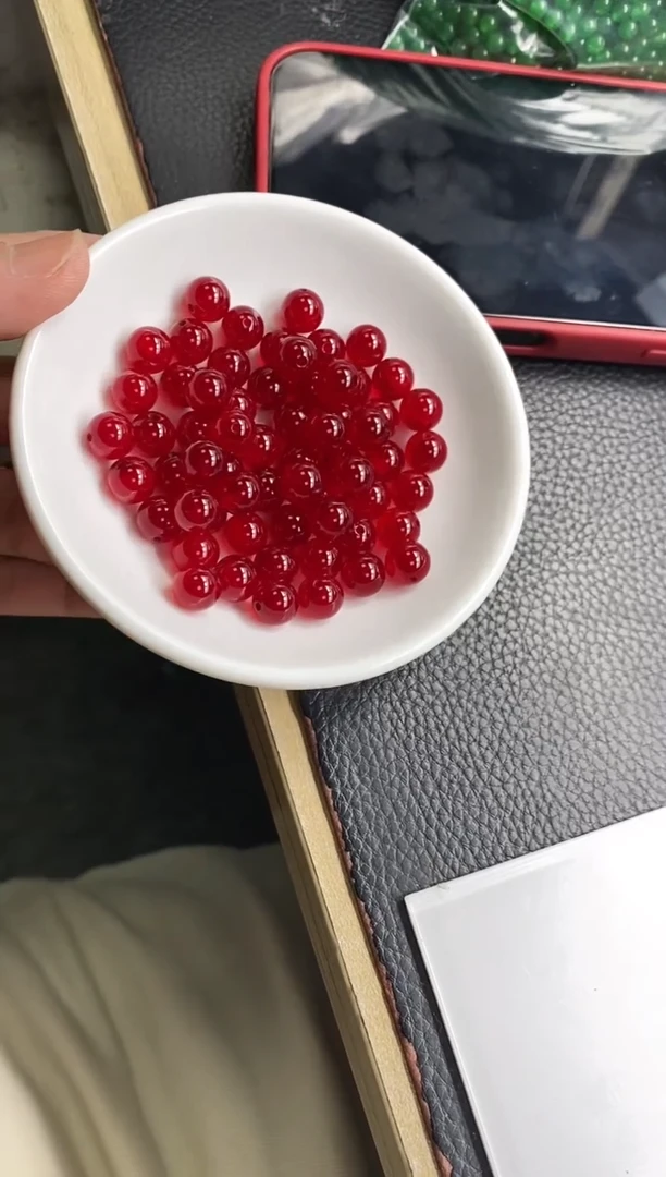 手饰玛瑙未镶嵌B557 鸽血红8mm10颗9.9元