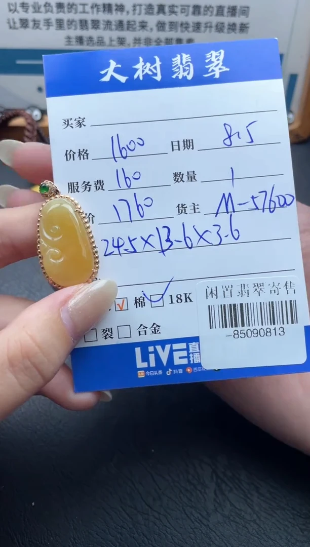 颈饰18K金镶嵌翡翠多人-85090813