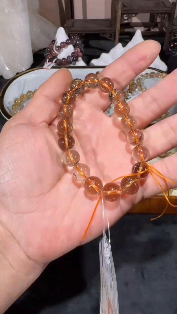 未镶嵌手串发晶SJ-693金发晶