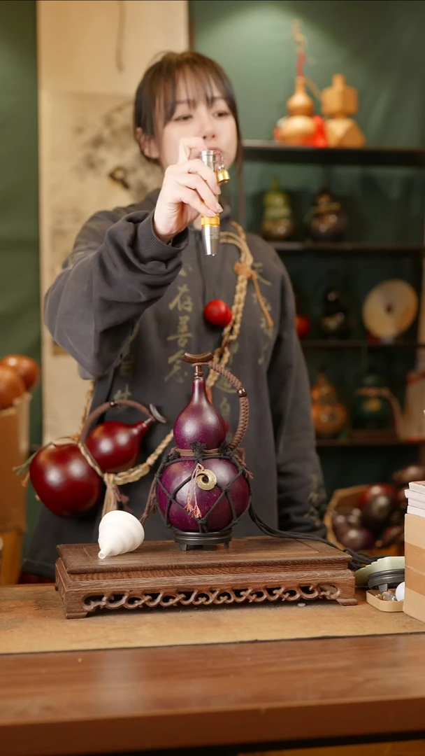 153号精品天然大漆酒葫芦一物一拍~