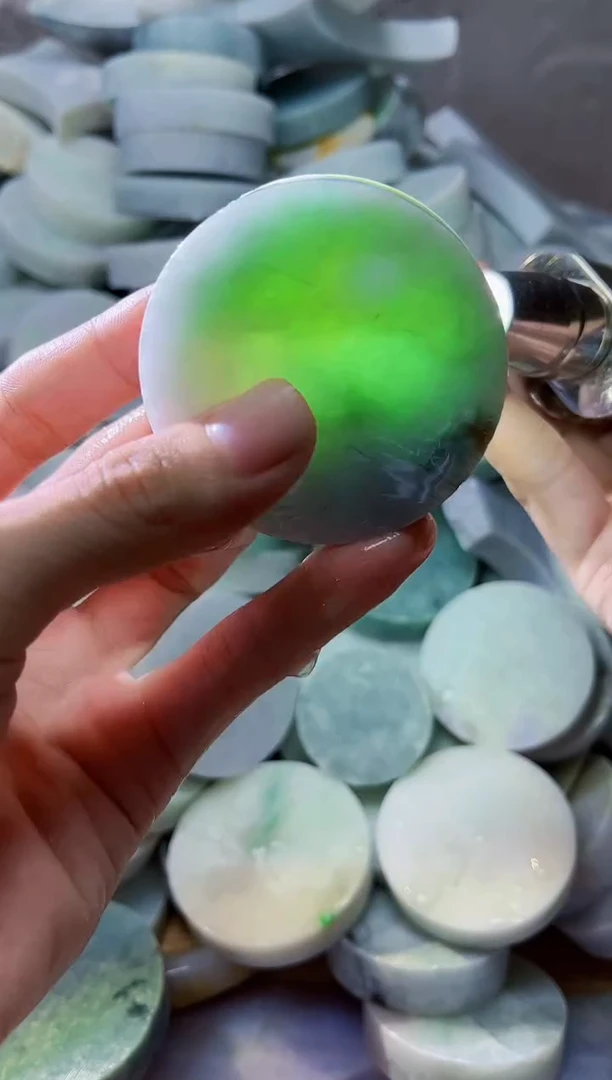 裸石翡翠翡翠a货正品玉石陈191