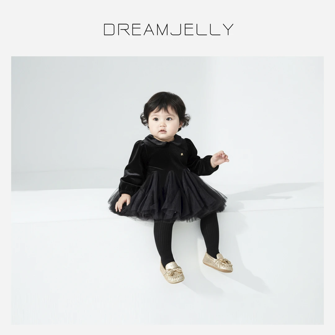 Dreamjelly宝宝秋冬新时髦神秘高级甜酷精致低调显贵丝绒连衣纱裙