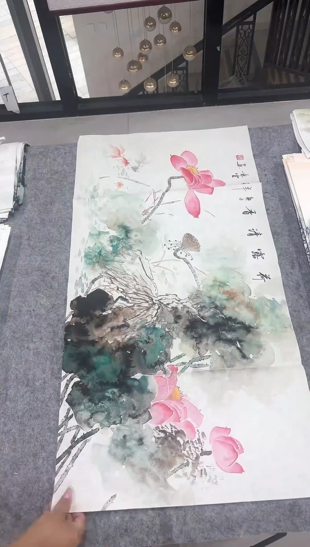 国画丹青专属福利-荷露清香带证书