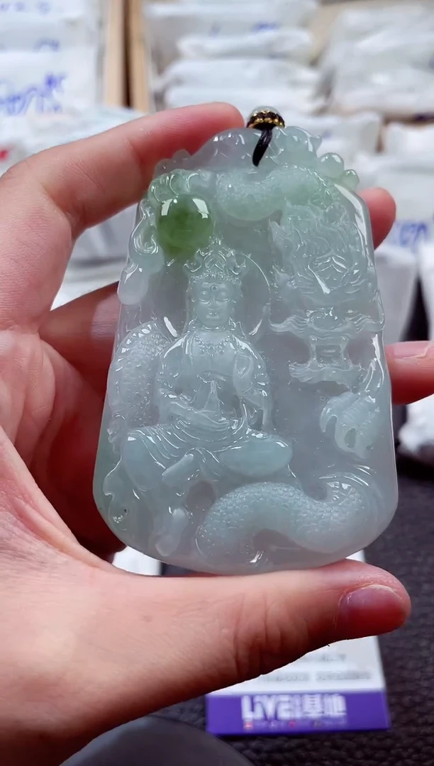 翡翠未镶嵌颈饰00005718御龙观音