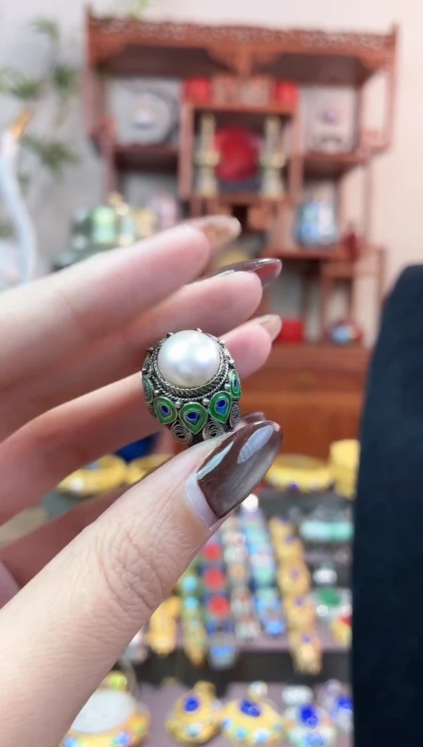 非遗手工花丝镶嵌戒指