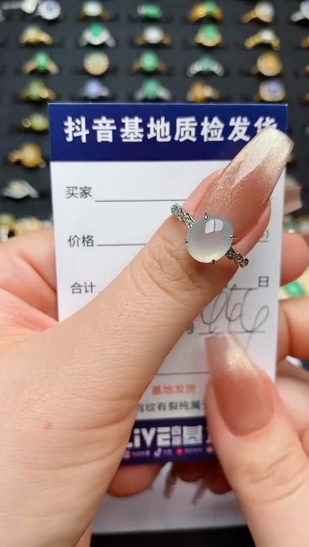 翡翠戒指银S925镶嵌...........