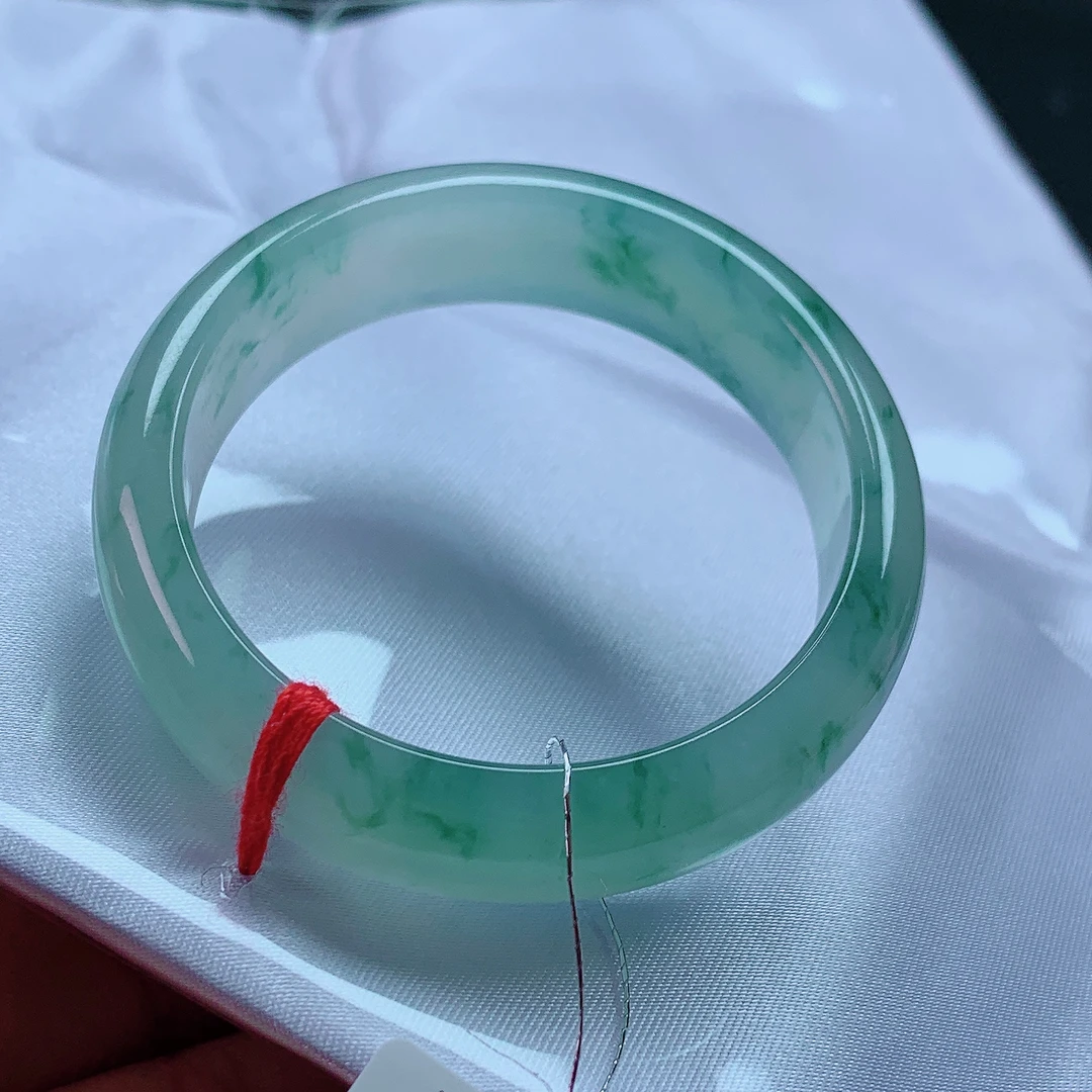 43圈儿童宝宝手镯冰种飘花小圈口缅甸天然A货翡翠