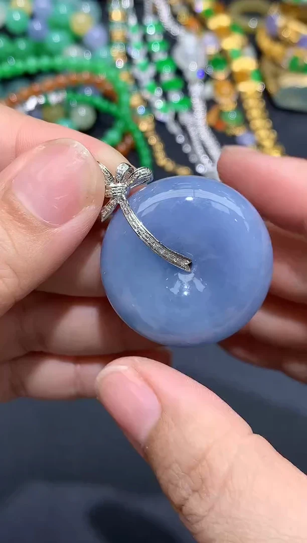 翡翠18K金镶嵌颈饰551-春日珠宝