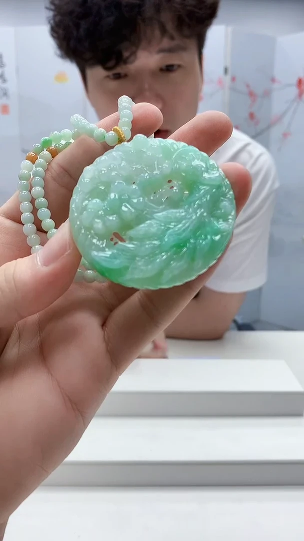 定制翡翠未镶嵌4812bb-毛货挂件25赠珠链