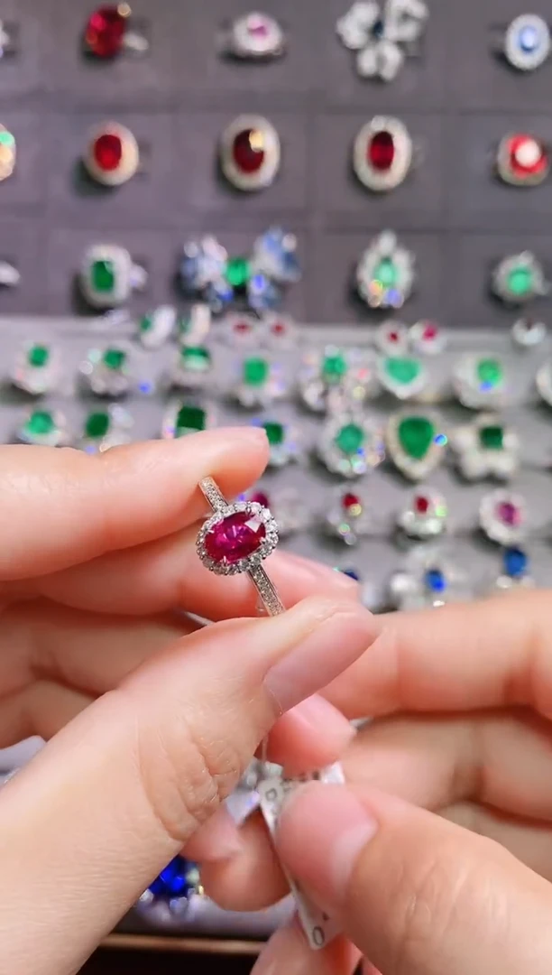 【闪购商品】红宝石18K金戒指18K金镶嵌--