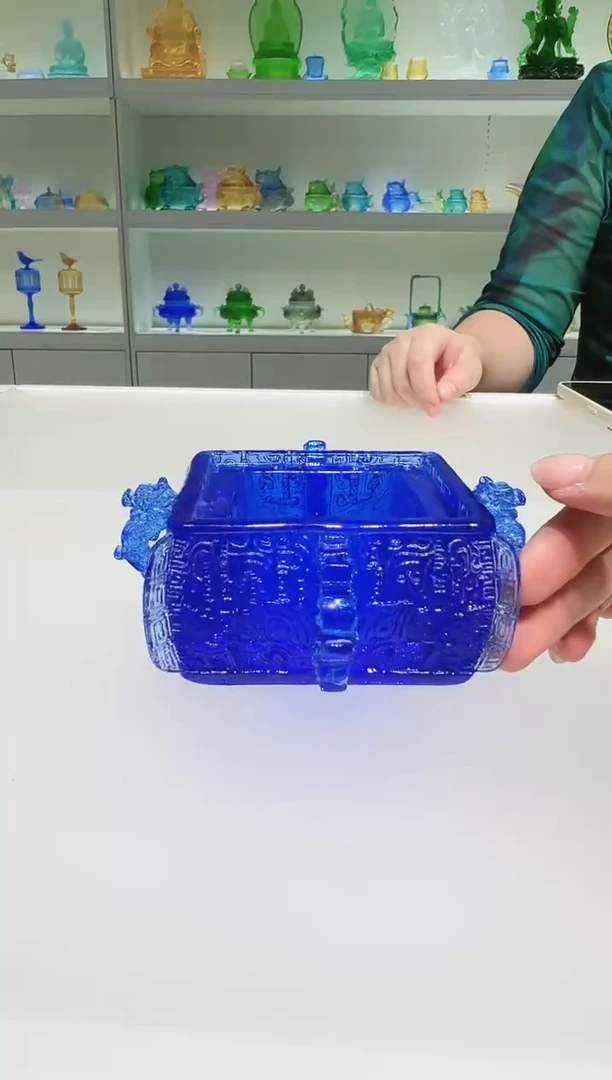 手工艺品琉璃古法琉璃烟灰缸