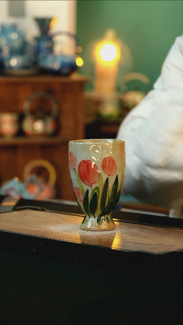 【闪购商品】杯手绘心瓷陶瓷浮力