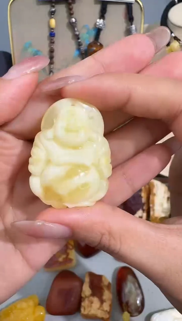 未镶嵌琥珀裸石如*花琥珀蜜蜡