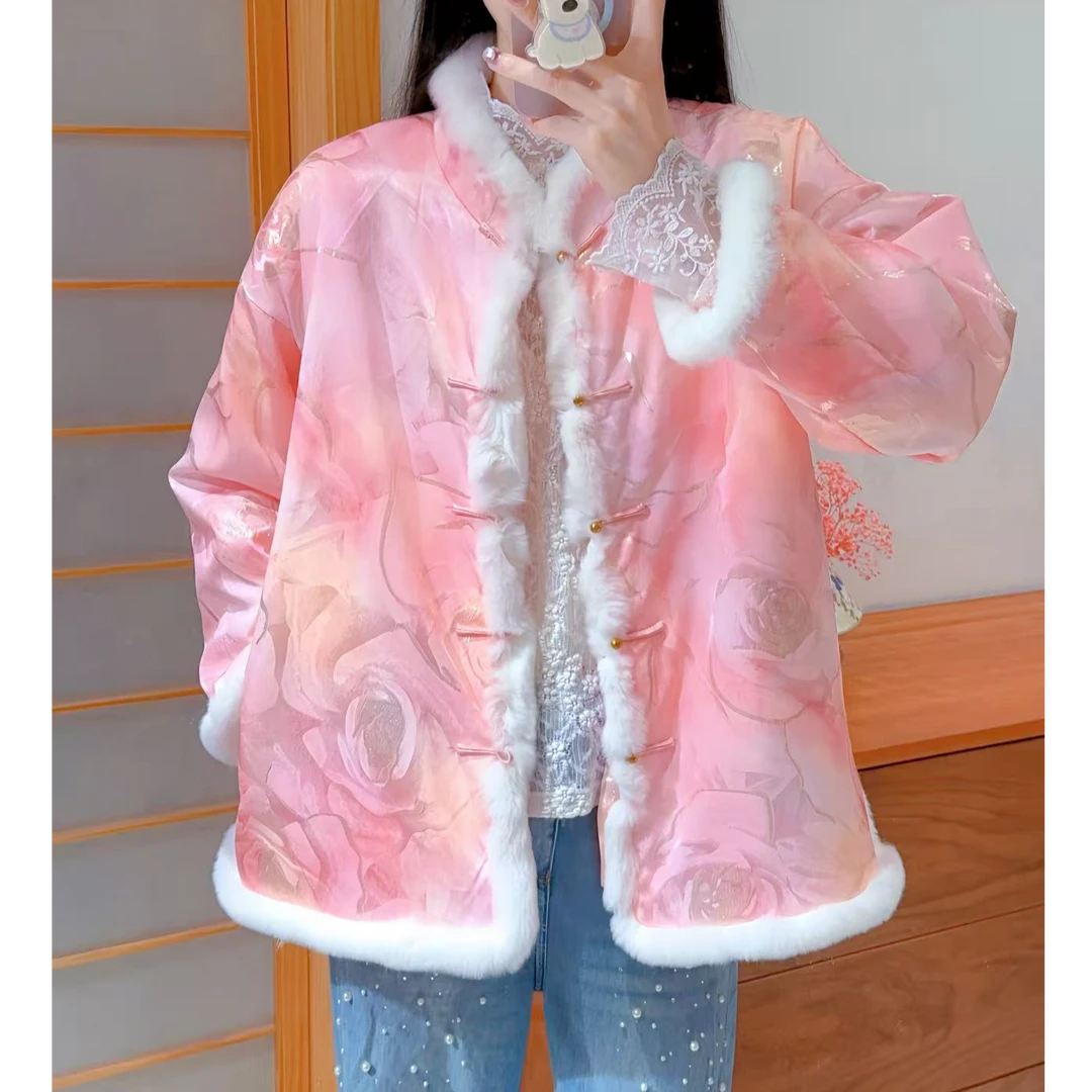 835《霞染云裳》兔毛棉服