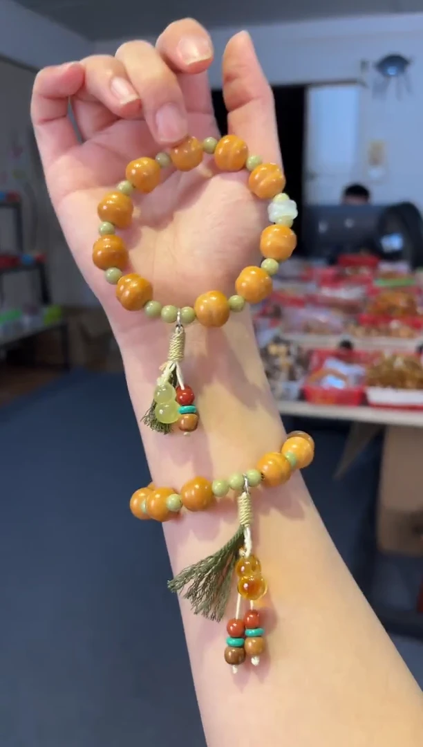 手链蜜蜡未镶嵌   12mm猴头蜜蜡【福气满满】单圈