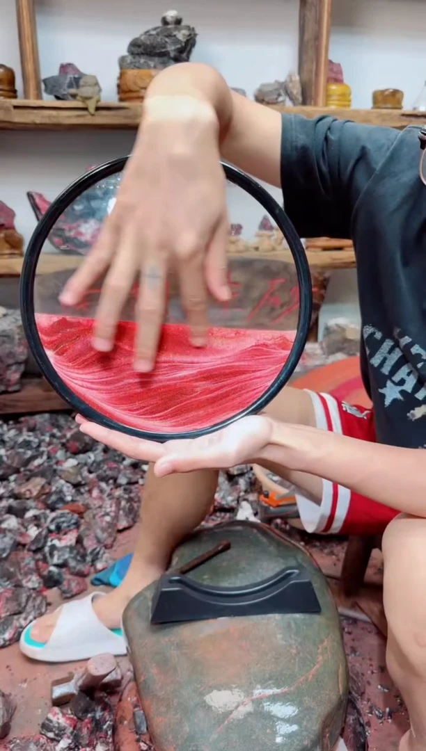 含辰砂工艺品流砂画大号