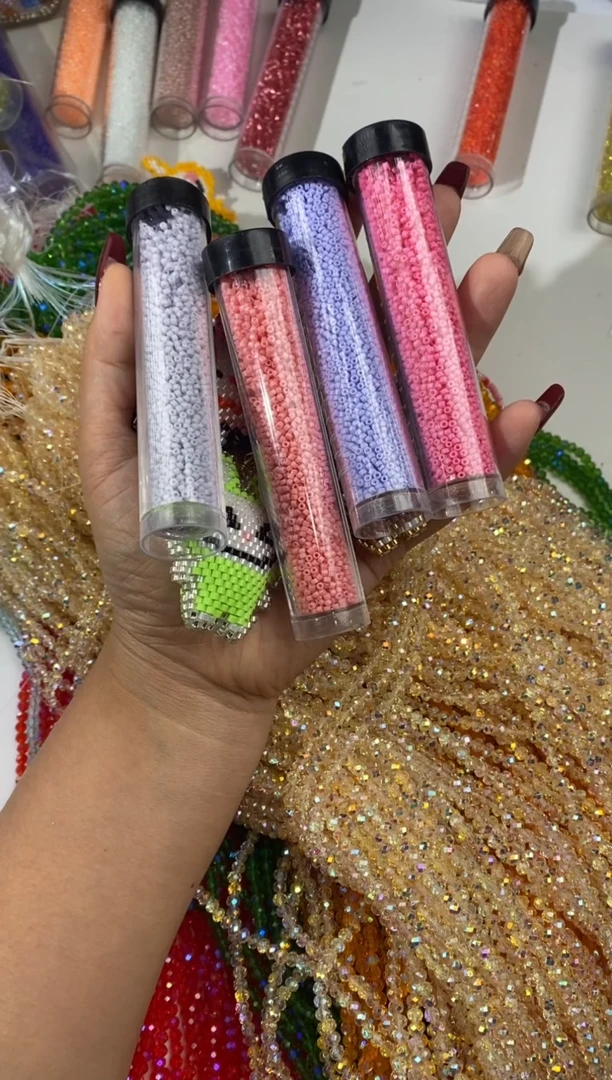 玻璃1708古董珠2.5实色到手20个色