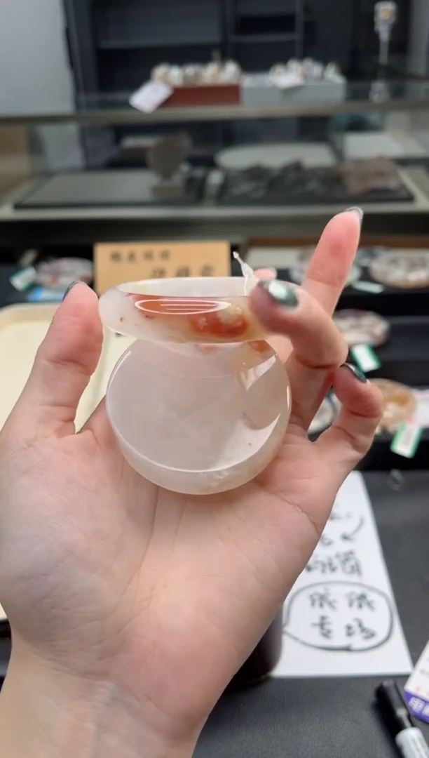 石英质玉手镯未镶嵌56圈口（赠送镯心）65572250