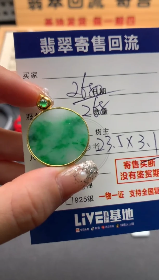 颈饰18K金镶嵌翡翠10145941