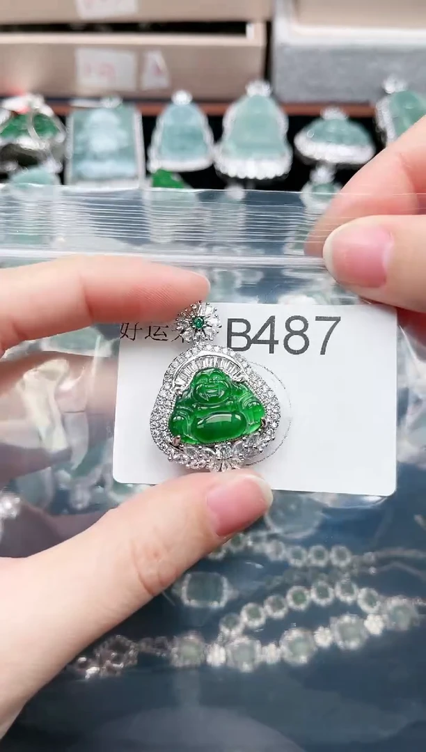 【闪购商品】翡翠颈饰未镶嵌487赠皮绳