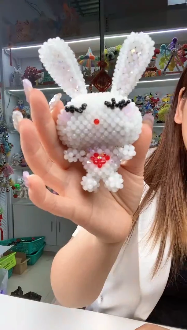 玻璃2927卡4水晶眯眼兔材料包1套白玉