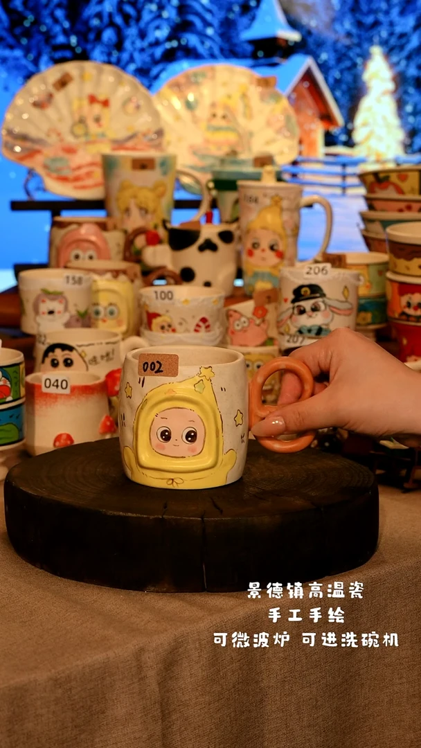 陶瓷002景德镇原创设计师款高温陶瓷手工手绘