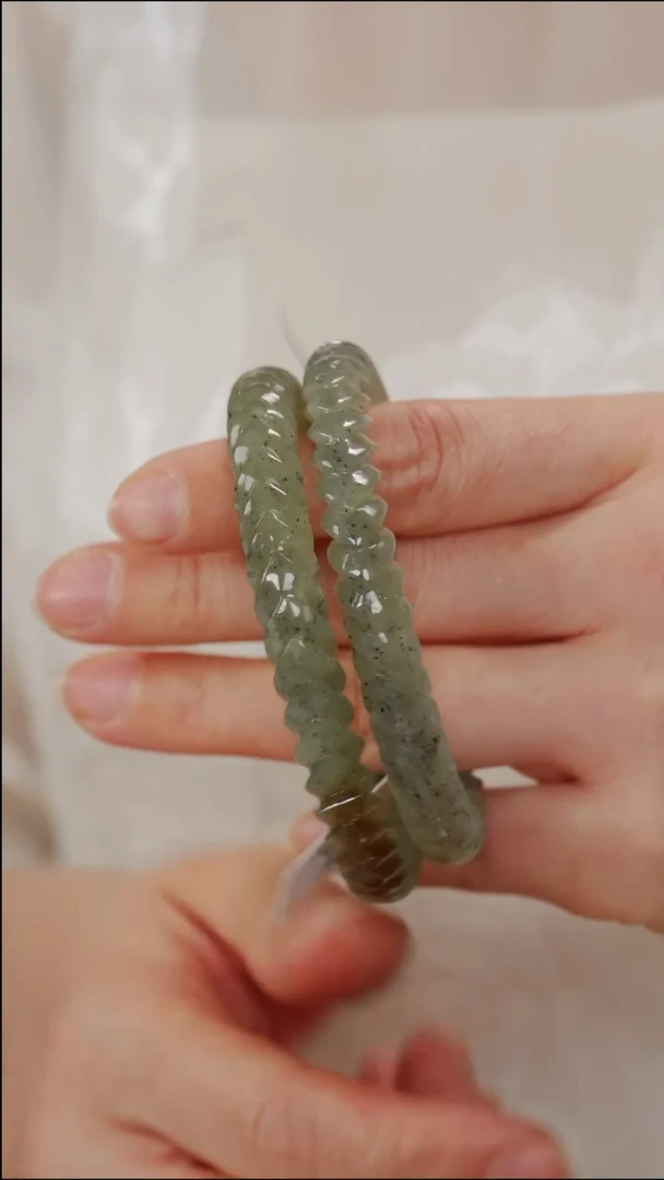 和田玉手镯未镶嵌69【】多样性发一圈口57-58