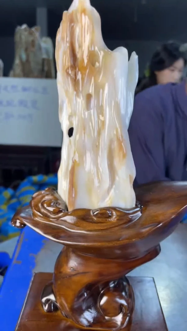 未镶嵌摆件硅化玉75